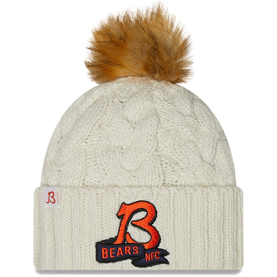 CHICAGO BEARS WOMEN'S 2022 SIDELINE CUFFED KNIT - CREAM