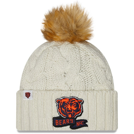 CHICAGO BEARS MUJER 2022 SIDELINE CUFFED KNIT - CREMA