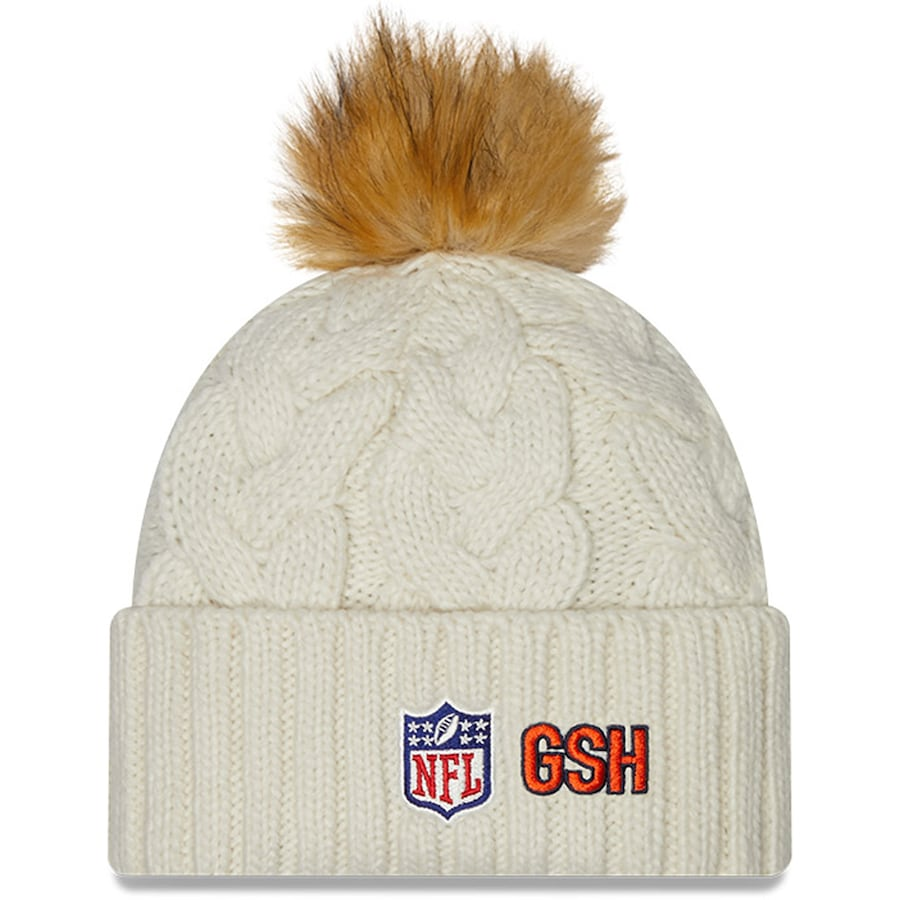 CHICAGO BEARS WOMEN'S 2022 SIDELINE CUFFED KNIT - CREAM
