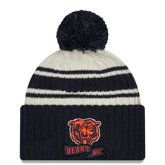 CHICAGO BEARS YOUTH 2022 SIDELINE SPORT CUFFED POM KNIT