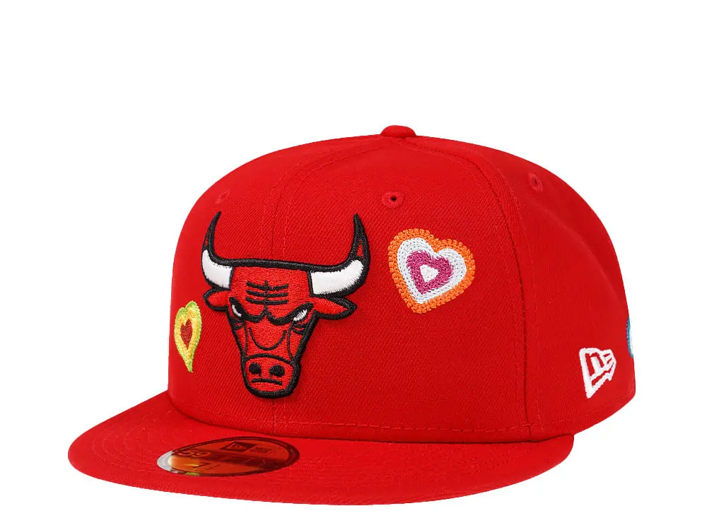CHICAGO BULLS CHAINSTITCH HEART 59FIFTY FITTED HAT