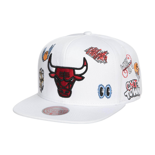 CHICAGO BULLS HAND DRAWN SNAPBACK