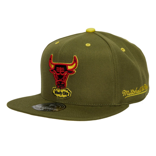 CHICAGO BULLS HWC DUSTY OLIVE FITTED HAT