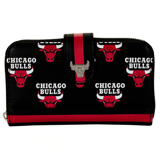 CARTERA CON LOGO DE CHICAGO BULLS Y CREMALLERA ALREDEDOR