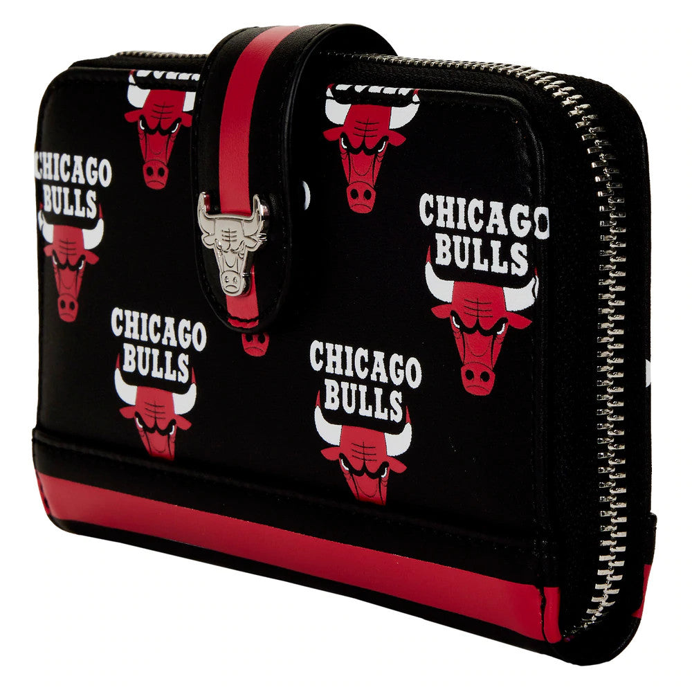 CHICAGO BULLS LOGO ZIP AROUND WALLET