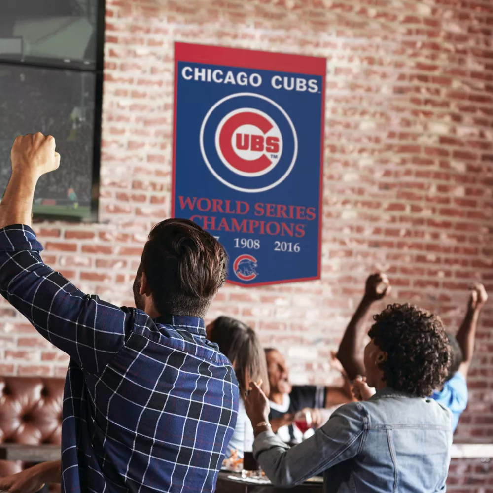 CHICAGO CUBS 24" X 38" PRIMARY WOOL BANNER