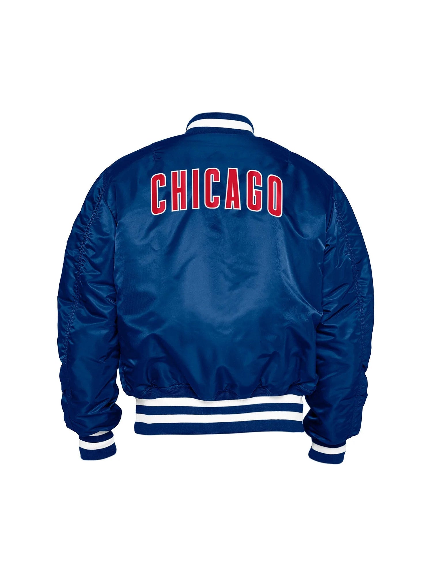 Chicago Cubs City Collection White Satin Jacket X-Large