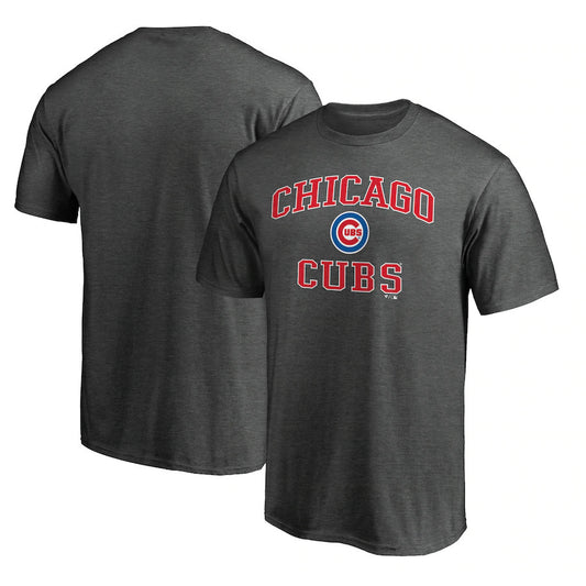 CHICAGO CUBS MEN'S HEATHER GREY HEART AND SOUL T-SHIRT