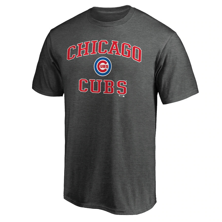 CHICAGO CUBS MEN'S HEATHER GREY HEART AND SOUL T-SHIRT