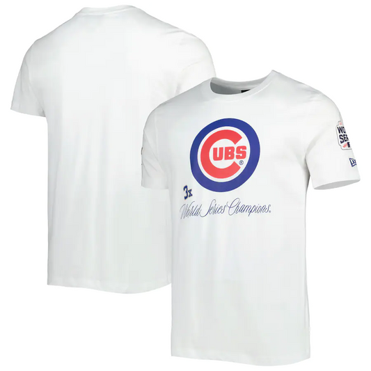 CHICAGO CUBS MEN'S HISTORIC CHAMPS TEE - WHITE