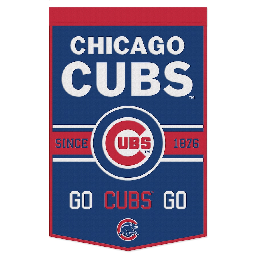 CHICAGO CUBS PRIMARY WOOL BANNER