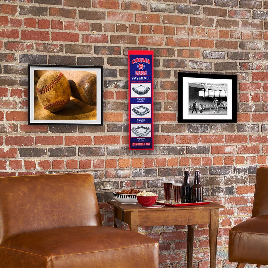 CHICAGO CUBS STADIUM EVOLUTION BANNER