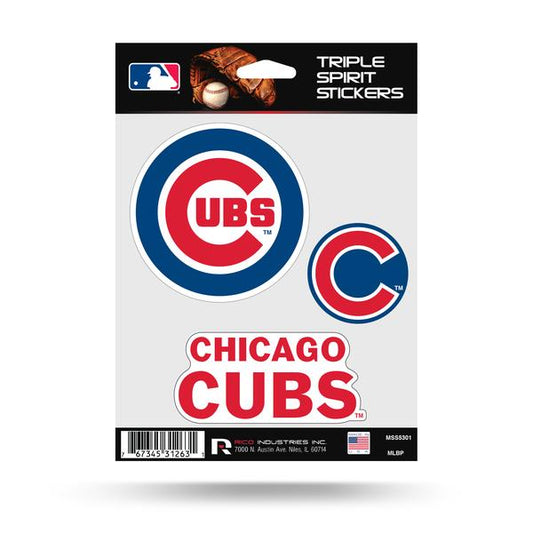 CHICAGO CUBS TRIPLE SPIRIT DECAL