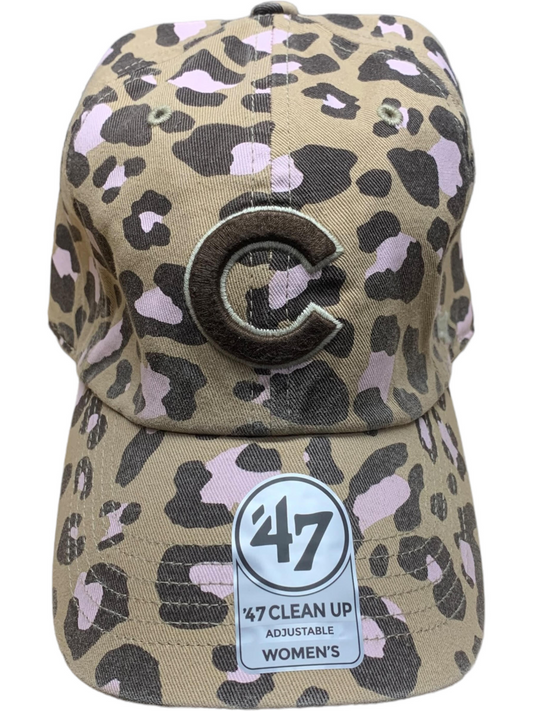 CHICAGO CUBS WOMEN'S 47 BRAND ADJUSTABLE CLEAN UP HAT - KHAKI BAGHEERA