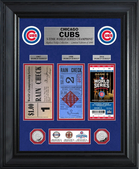 COLECCIÓN DE MONEDAS Y BOLETOS DE ORO DELUXE DE LA SERIE MUNDIAL DE CHICAGO CUBS