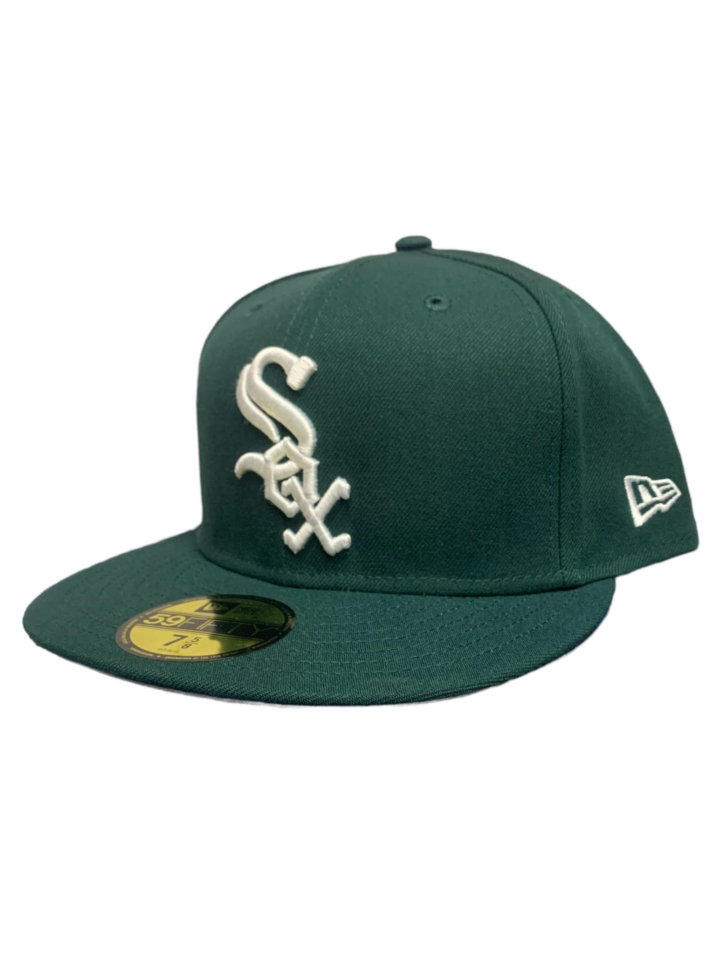 CHICAGO WHITE SOX BASIC LOGO 59FIFTY FITTED HAT - DARK GREEN