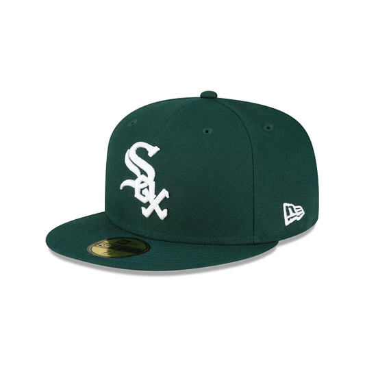 GORRA AJUSTADA 59FIFTY LOGO BÁSICO DE LOS CHICAGO WHITE SOX - VERDE OSCURO