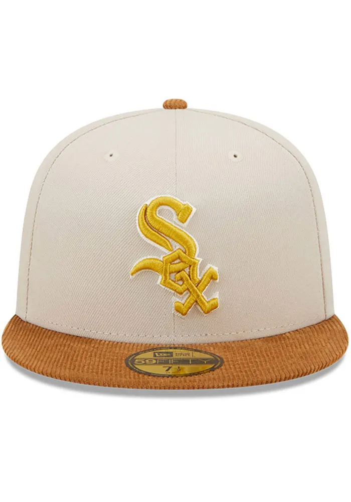 CHICAGO WHITE SOX CORD VISOR 59FIFTY SOMBRERO AJUSTADO (ALA DE PANA)