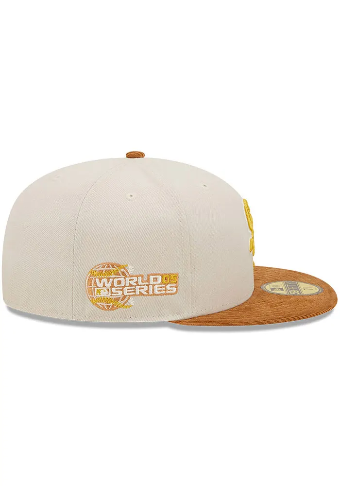 CHICAGO WHITE SOX CORD VISOR 59FIFTY SOMBRERO AJUSTADO (ALA DE PANA)