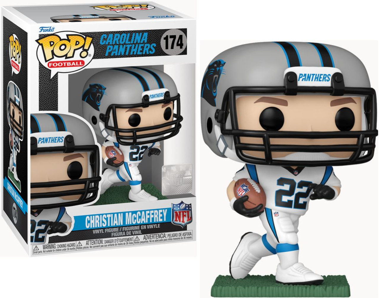 ¡FUNKO POP! NFL CAROLINA PANTHERS: FIGURA DE VINILO DE CHRISTIAN MCCAFFREY
