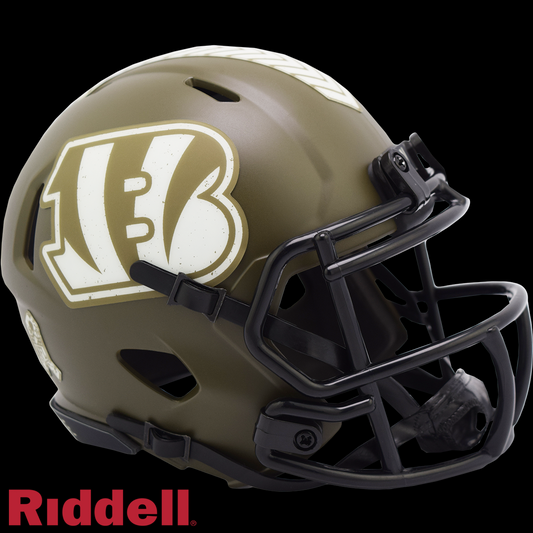 CINCINNATI BENGALS 2022 SALUTE TO SERVICE MINI SPEED HELMET