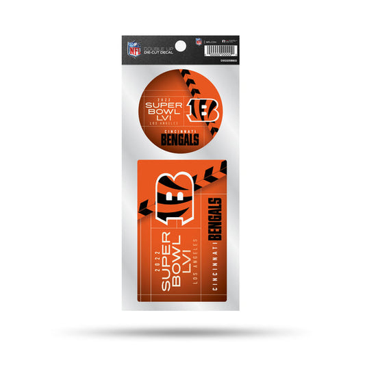 CINCINNATI BENGALS SUPER BOWL LVI DOUBLE STICKER