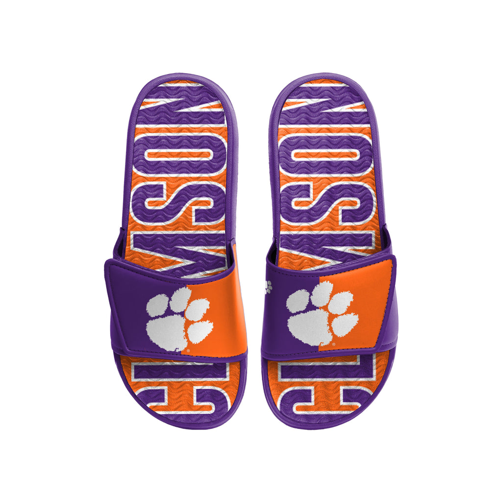 CLEMSON TIGERS MEN'S BIG LOGO GEL SLIDE
