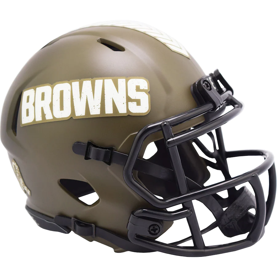 CLEVELAND BROWNS 2022 SALUTE TO SERVICE MINI SPEED HELMET