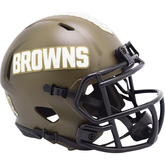 CLEVELAND BROWNS 2022 SALUDO AL SERVICIO CASCO MINI SPEED