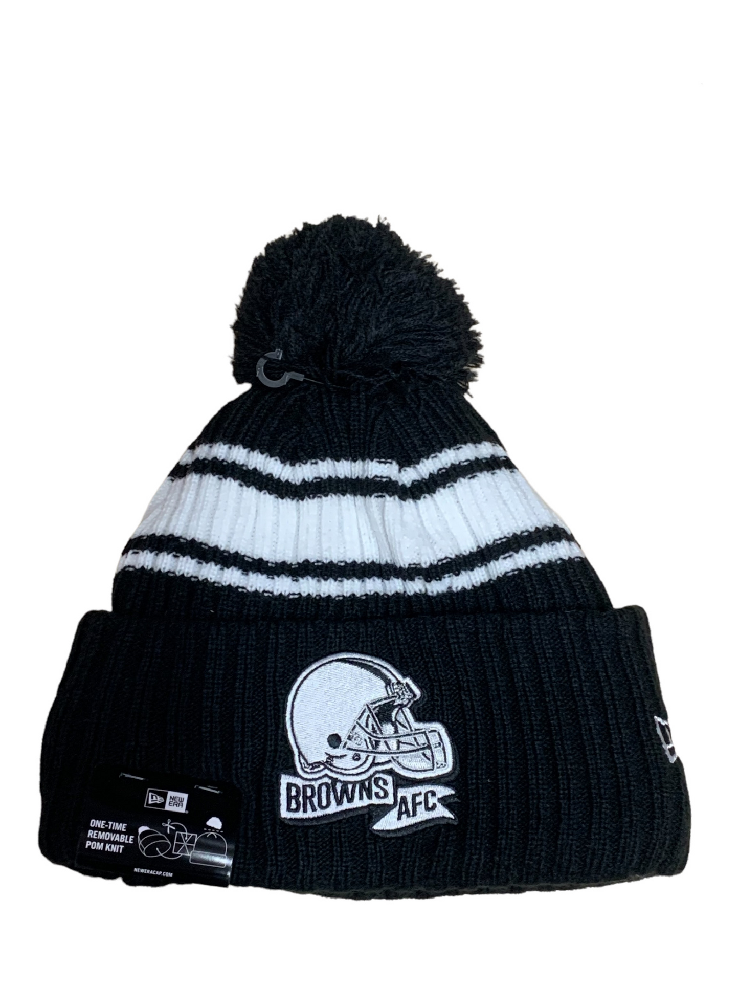 CLEVELAND BROWNS 2022 SIDELINE SPORT PUNTO CON POM POM -NEGRO/BLANCO