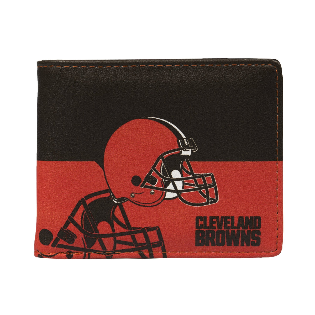 CARTERA DOBLE PLEGABLE CON LOGO DE LOS CLEVELAND BROWNS