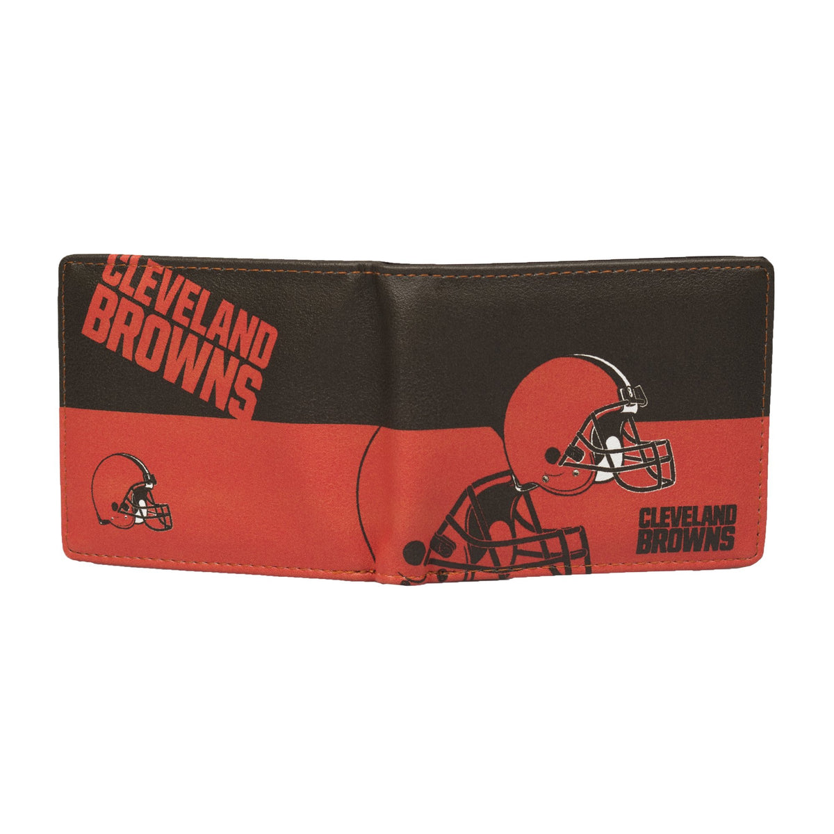 CARTERA DOBLE PLEGABLE CON LOGO DE LOS CLEVELAND BROWNS