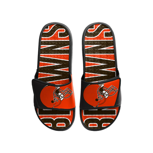 CLEVELAND BROWNS MEN'S BIG LOGO GEL SLIDE