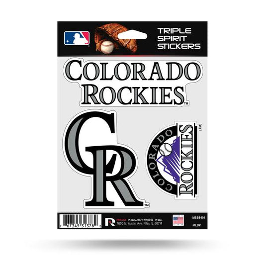 CALCOMANÍA DE ESPÍRITU TRIPLE DE LOS ROCKIES DE COLORADO