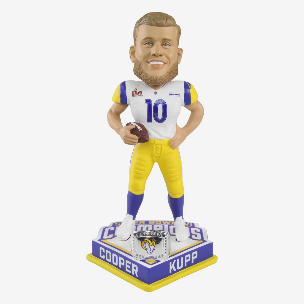 LOS ANGELES RAMS COOPER KUPP SUPER BOWL LVI BOBBLEHEAD