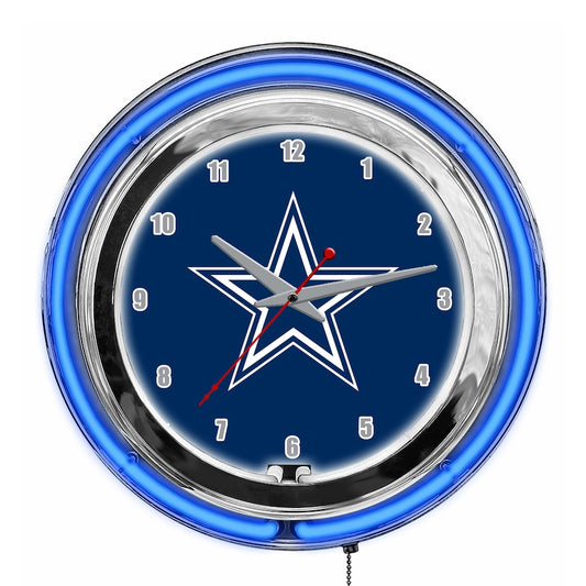 DALLAS COWBOYS 14" NEON CLOCK