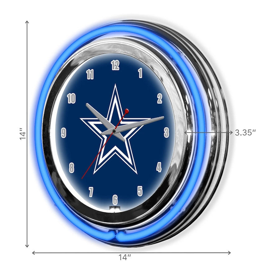 DALLAS COWBOYS 14" NEON CLOCK