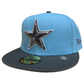 DALLAS COWBOYS 2-TONE COLOR PACK 59FIFTY FITTED HAT - LIGHT BLUE/ CHARCOAL