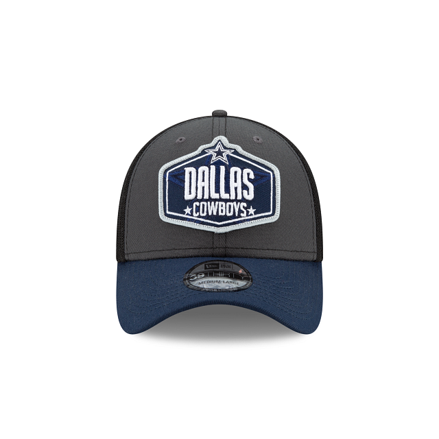 New Era Graphite/Navy Dallas Cowboys 2021 NFL Draft Trucker 39THIRTY Flex Hat