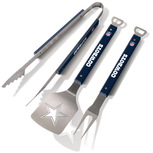 JUEGO DE UTENSILIOS PARA BARBACOA SPORTULA DE 3 PIEZAS DE LOS DALLAS COWBOYS