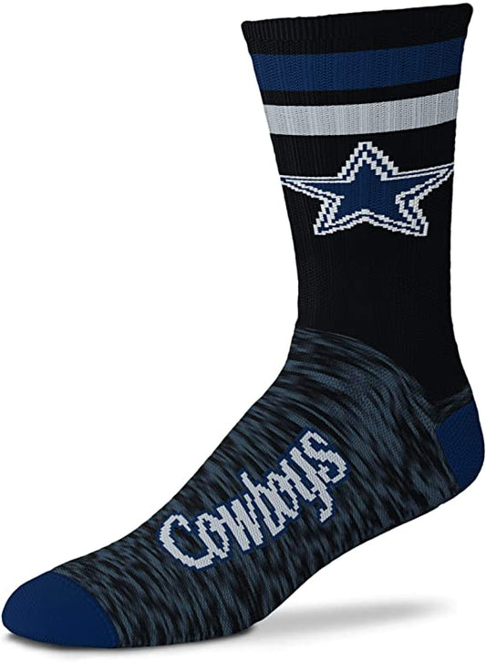 DALLAS COWBOYS BLACK SCRIPT SOCKS