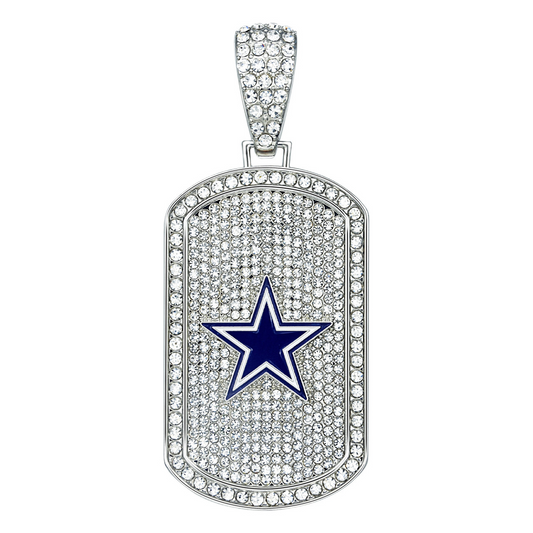 DALLAS COWBOYS BLING DOG TAG NECKLACE