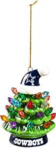 ADORNO NAVIDEÑO DEL ÁRBOL DE CERÁMICA DE LOS DALLAS COWBOYS