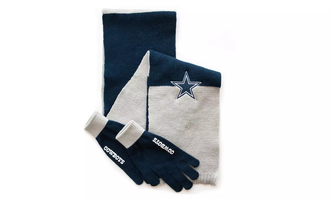 DALLAS COWBOYS COLORBLOCK SCARF SET