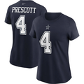 DALLAS COWBOYS DAK PRESCOTT WOMEN'S NAME AND NUMBER TEE