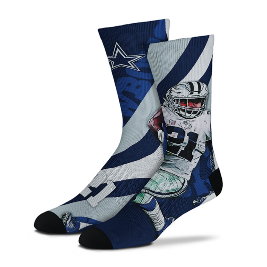 CALCETINES UNISEX EZEKIEL ELLIOTT PLAYER STRIPE DE LOS DALLAS COWBOYS 