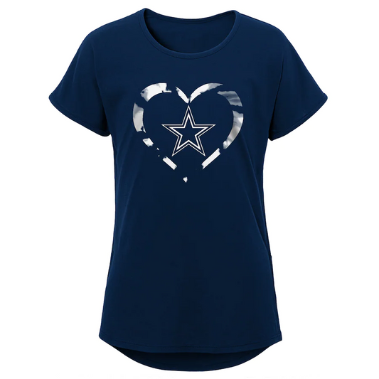 CAMISETA CORAZÓN TIE DYE NIÑA DALLAS COWBOYS