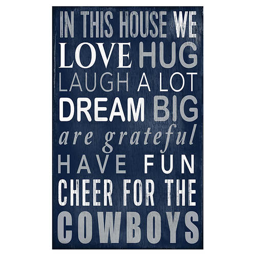 DALLAS COWBOYS IN THIS HOUSE SIGN