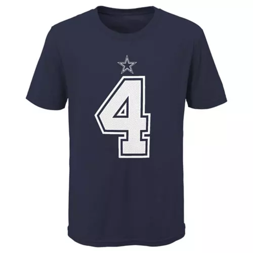 DALLAS COWBOYS KIDS DAK PRESCOTT NAME AND NUMBER T-SHIRT