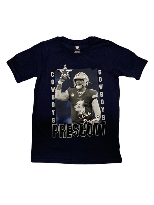 CAMISETA DAK PRESCOTT PLAY ACTION PARA NIÑOS DALLAS COWBOYS